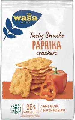 Obrázok produktu pre Wasa Tasty Snacks Paprika Crackers 150g