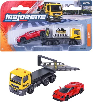 Produktbild von Majorette Spielzeugauto ADAC Abschleppfahrzeug gelb und Ford GT rot 13 cm 8503002001Q01