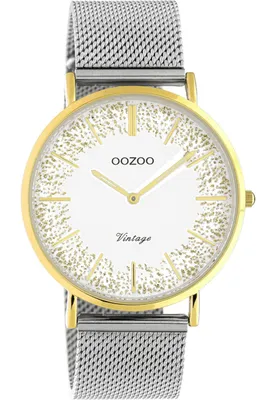 Image de Montre Oozoo argent acier inoxydable C20135 Vintage Series Femme Montre à quartz analogique UOC20135
