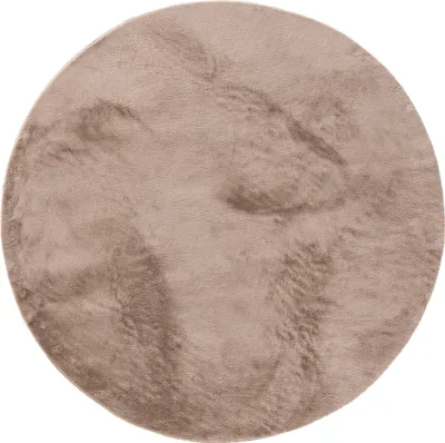 Produktbild von Interiyou Kunstfell-Teppich Fargo Taupe ø 160 cm rund