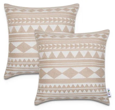 Produktbild von Kissenbezug Deko Kissenhülle Kissenbezüge Skandi Muster 2er Set Sofa Zierkissen