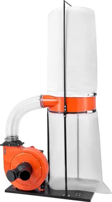 Produktbild von Absauganlage - Staubsammler für Holzspäne - Luftleistung 1869 m³/h - Filter 2,5 µm - Leistung 1,5 PS (1,1 kW) - Sammelbeutel 132,5 L - Filterbeutel 159 L