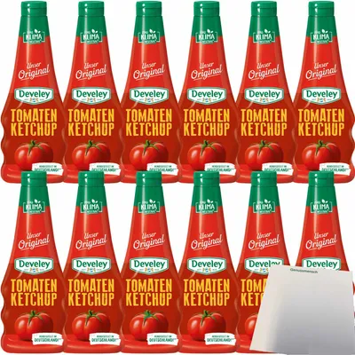 Produktbild von Develey Original Tomato Ketchup VPE (12x500ml Squeeze Flasche) + usy Block