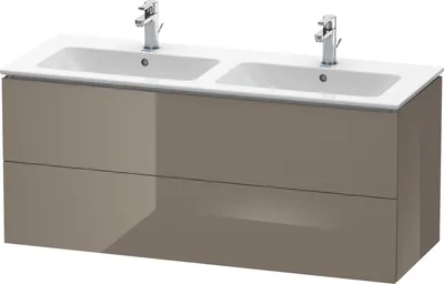Produktbild von Waschtischunterbau L-CUBE 1290x481x555mm flannel grey hochglanz flannel grey hochglanz