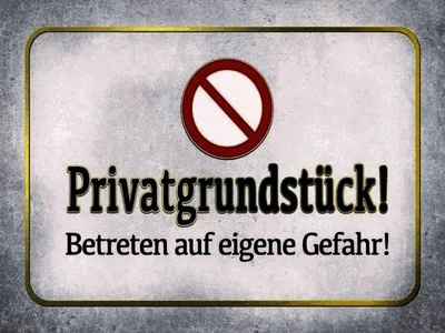 Produktbild von vianmo Holzschild 30x40 cm Privatgrundstück! Gefahr