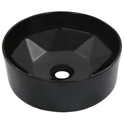 Produktbild von Waschbecken 36 x 14 cm Keramik Schwarz