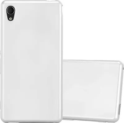 Produktbild von Cadorabo Schutzhülle für Sony Xperia M4 AQUA Hülle in Silber Handyhülle TPU Silikon Etui Cover Case