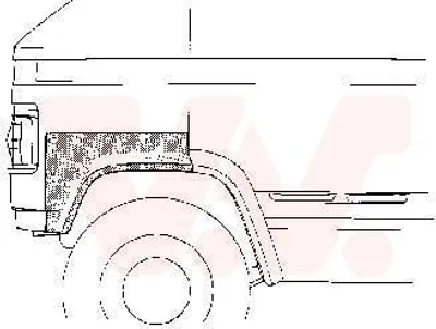 Immagine prodotto di Piastra di riparazione per pannelli laterali VAN WEZEL adatta per MERCEDES-BENZ T2/L furgone/station wagon T2/L piattaforma/telaio T2/L veicolo comunale