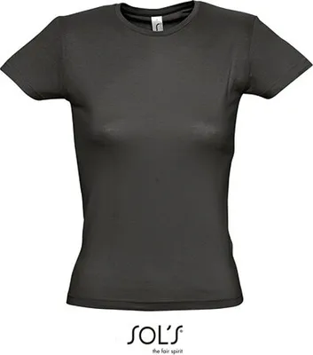 Immagine prodotto di SOLs 11386 | Maglietta da donna Miss - Colore: Grigio scuro (tinta unita) - Taglia: M
