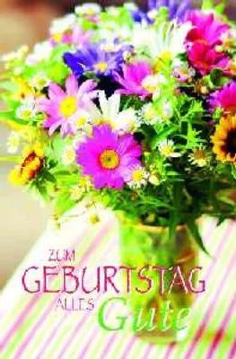 Produktbild von A - Geburtstag - Glückwunschkarte im Format 11,5 x 17 cm mit Umschlag