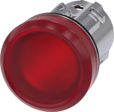 Produktbild von Siemens 3SU10516AA200AA0 Leuchtmelder 22mm rund rot Linse glatt