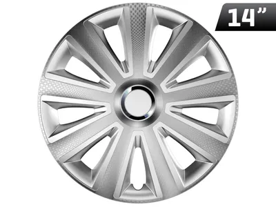 Produktbild von Aluminium Radkappe Aviator Carbon RC, Silber, 14 Zoll, 1 Stück.