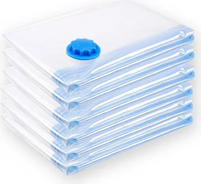 Zdjęcie produktu dla Fiqops 6 sztuk worek próżniowy do przechowywania w szafie worek próżniowy worek próżniowy worek próżniowy 60x80 cm