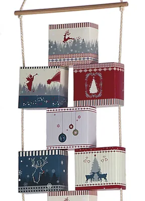 Produktbild von ROTH Adventskalender Adventsboxenkette "Nordic" zum Befüllen 24 Boxen