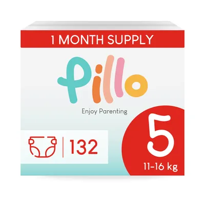 Obrázek produktu pro Pillo Pleny 5 - Balení obsahující 132 plen - Velikost 5 -Junior (11–16 kg)