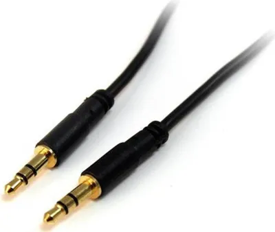 Produktbild von StarTech.com 3m schlankes 3,5mm Stereo Aux-Kabel - St/St, 3.5mm, Stecker, 3.5mm, Stecker, 3 m, Schwarz