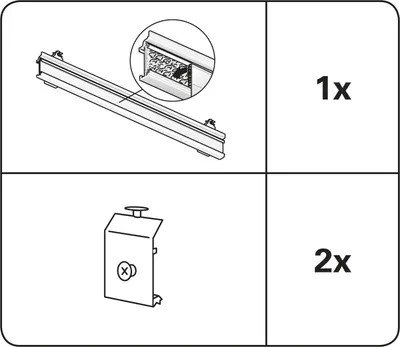 Produktbild von Gardinia Paneelwagen 60 cm weiß 60 cm