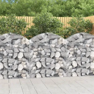 Obrázek produktu pro Maison Exclusive - Klenutý gabionový koš 100 x 30 x 100/120 cm pozinkované železo