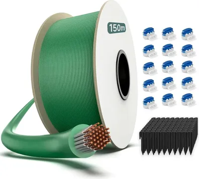 Produktbild von Mähroboter - Begrenzungskabel - Universal - Länge 150 m - Durchmesser 2,7 mm - Erdnägel 450 Stk - Verbinder 15 Stk