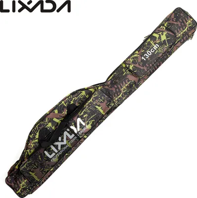 Produktbild von 130cm Lixada Angeltasche Angelrute Träger Oxford Angelrute Werkzeuge Aufbewahrungstasche Fall Fischereiausrüstung Organizer