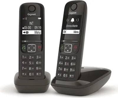 Produktbild von GIGASET AS690 Duo Schnurloses Telefon, Freisprecheinrichtung, 100 Kontakte, 14h Gesprächszeit, Weiß
