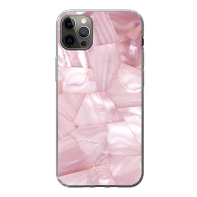 Produktbild von MuchoWow® Handyhülle Schutzhülle Hülle für iPhone 13 Pro Max Naturstein - Perlmutt - Luxus Silikon Softcase Handy Hülle - Mobiltelefon