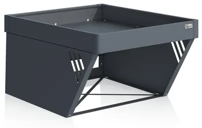 Produktbild von Zelsius Mähroboter Garage mit Pflanzkasten, 60 x 70 x 40 cm, verzinkter Stahl, Anthrazit (RAL 7016), Carport