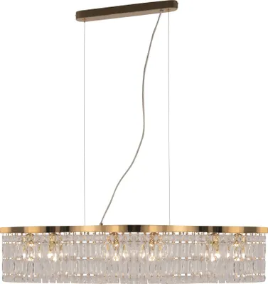 Produktbild von Moderne Pendelleuchte Flare 6xE14 aus Glas Farbe Mehrfarbig und Metall 40W für Küche, Schlafzimmer, Wohnzimmer, Esszimmer, Lobby