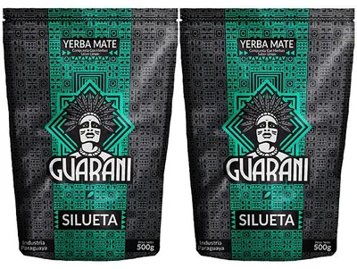 Produktbild von Guarani - Mate Tee Silueta 2x500g - Mit Boldo & Orangen-Zitronen-Aroma - Traditionell Rauchig - Viel Staub - Intensive Yerba Mate Paraguay 1kg