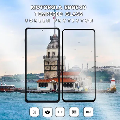 Obrázok produktu pre 1-balenie Motorola EDGE 20 Ochranné sklo na displej - Tvrdené sklo 9H - Super kvalita 3D