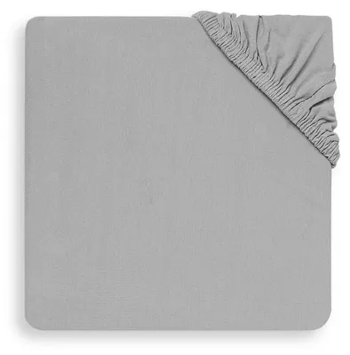 Obrázok produktu pre Jollein prestieradlo Jersey 70 x 140 / 75 x 150 cm Soft Grey | Prestieradlá a Molton