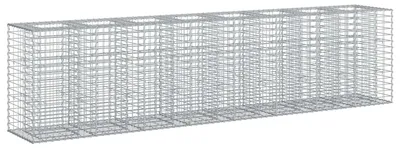 Productafbeelding van vidaXL Gabionen verhoogde border, 2 stuks, 330 x 50 x 80 cm, verzinkt staal