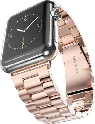 Produktbild von Strap-it Apple Watch 8 Stahlarmband (Roségold)