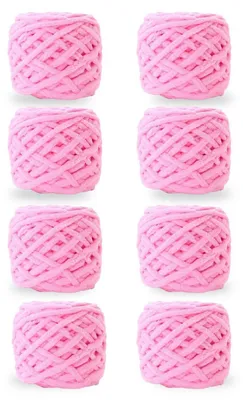 Obrázek produktu pro Příze na pletení a háčkování, tlustá, 760 g (8 x 95 g), cca 350 m, barva: purpurová, materiál: polyester, velmi měkká