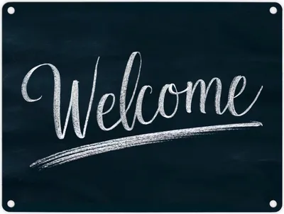 Produktbild von Welcome Metallschild in 15x20 cm