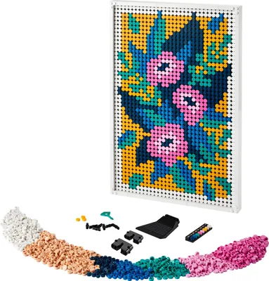 Produktbild von LEGO 31207 ART Blumenkunst, 3-in-1 Blumen-Dekorationsset, Bastel Set, Wandschmuck, DIY botanische Zimmer-Deko, Walndbilder fürs Wohnzimmer, kreative Aktivität für Erwachsene