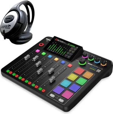 Immagine prodotto di Stazione Podcast Rode Rodecaster Pro II con cuffie
