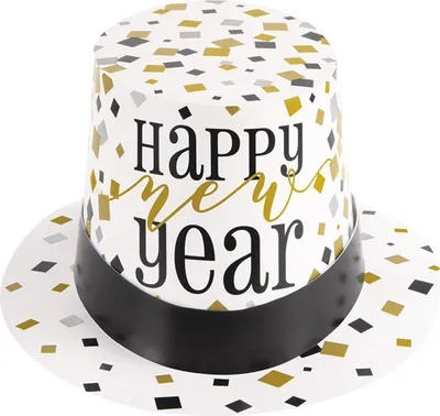 Produktbild von Hut Silvester Happy New Year Weiß