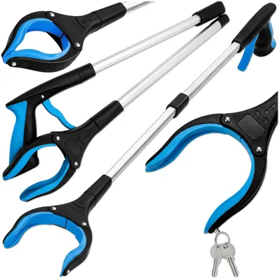 Produktbild von KRUMAD Greifzange 83 cm, Greifarm für Senioren, Müllzange mit Magnetkopf, zusammenklappbare Greifhilfe aus Aluminium und PP für Haushalt und Garten, KI-generiertes Bild