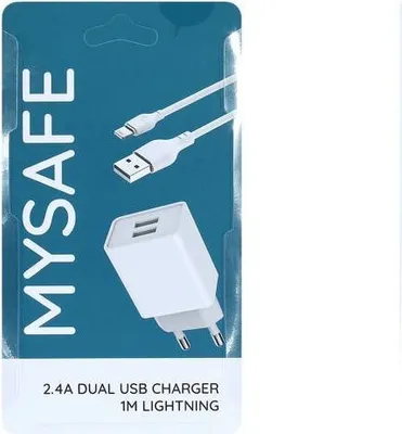 Zdjęcie produktu dla Ładowarka MySafe CH23A z kablem Lightning 1m KP26675