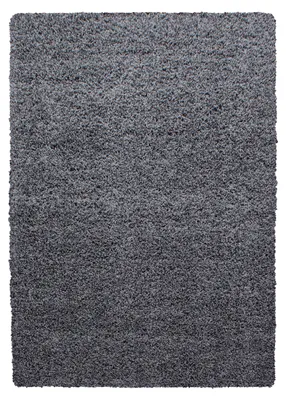 Produktbild von Villa Möbel Lifiva Wohnzimmer-Teppich, Hochflor-Teppich, Shaggy, Einfarbig, Farbe:Grau, Grösse:300x400 cm