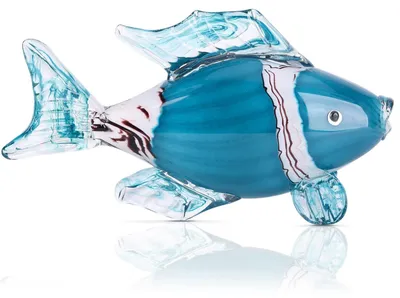 Immagine prodotto di Statuette di vetro raffiguranti pesci tropicali, ideali per la decorazione