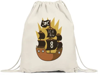 Produktbild von Geburtstag 8 Jahre Turnbeutel 8 Jahre 8. Geburtstag Piraten Pirat Motto