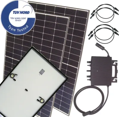 Produktbild von Balkonkraftwerk 860W 800W Photovoltaik Solaranlage wireless Mikro-Wechselrichter