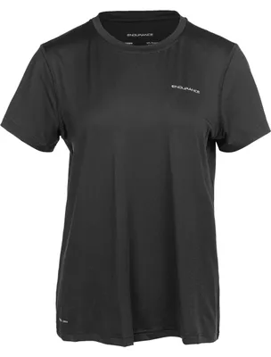 Image de T-shirt de performance Endurance Yonan V2, modèle court (S/S), couleur noire, taille 36