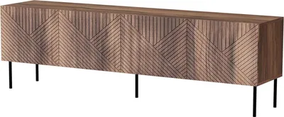Image de Mareae - Meuble TV, 190x40x58h cm Noyer Brun, une Étagère