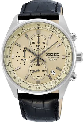 Zdjęcie produktu dla Herrenuhr Chronograph, Lederband - Seiko Modell: SSB383P1