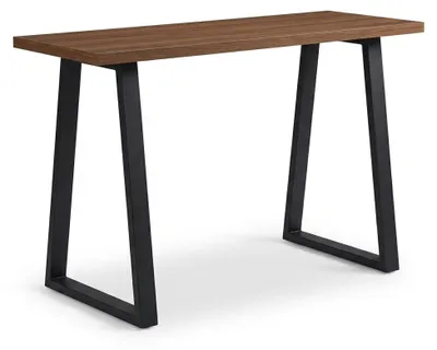 Productafbeelding van Eettafel Loft, notenhouten blad en metalen poten, 117x68 cm