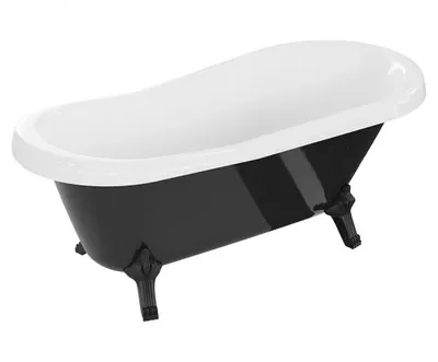 Immagine prodotto di Vasca da bagno autoportante RETRO 170x75 cm NERO NERO