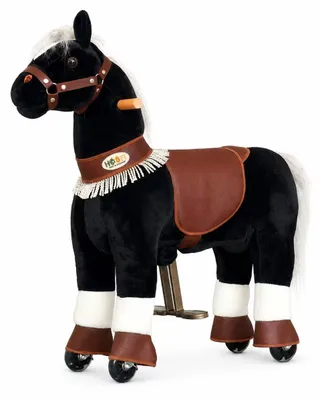 Produktbild von Mechanisches Reitpferd auf Rollen Oliver Schwarz Small für Kinder 3–5 Jahre bis 30 kg